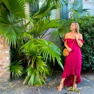 Tiare Hawaii | Salt + Grace one size fits all high-low off the shoulder dress